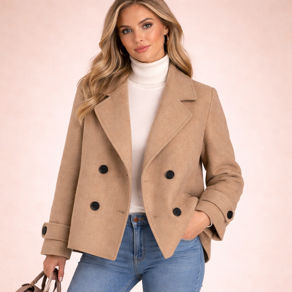 Women's Elegant Classic Wool Blend Blazer