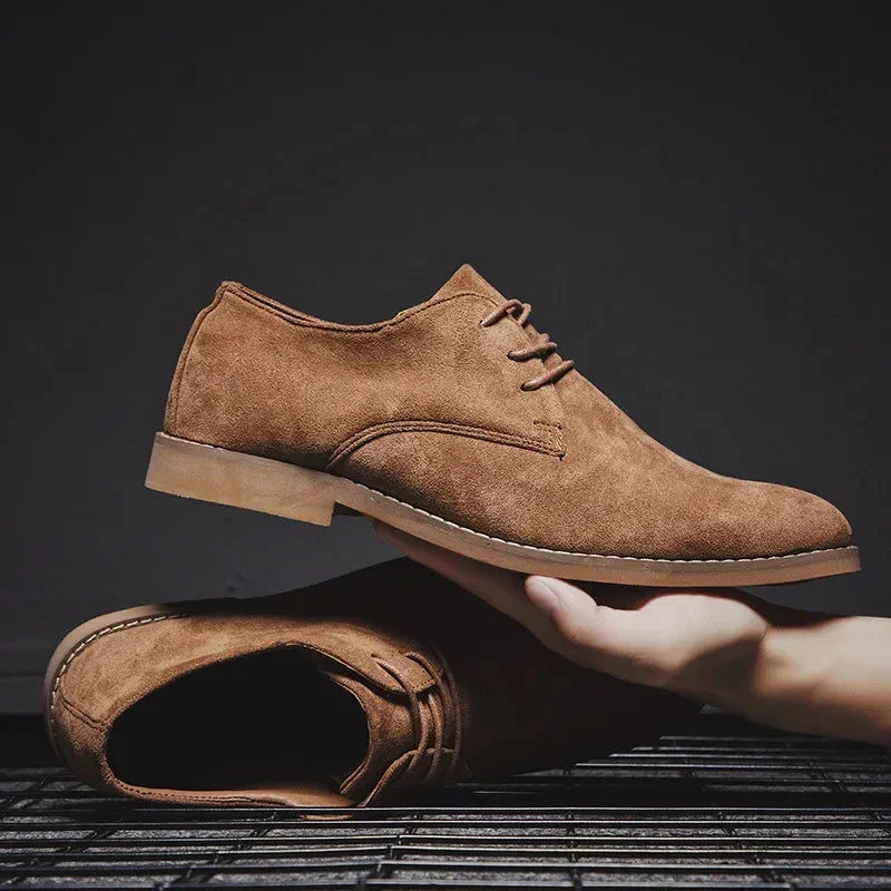 Men's Classic Leather Lace-Up Derby Shoes