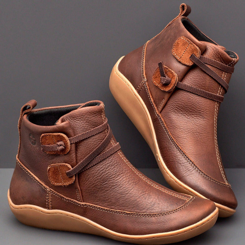 Women's Casual Cushioned Vegan Leather Boots