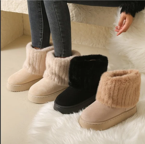 Women's Casual Faux Fur Lined Winter Boots