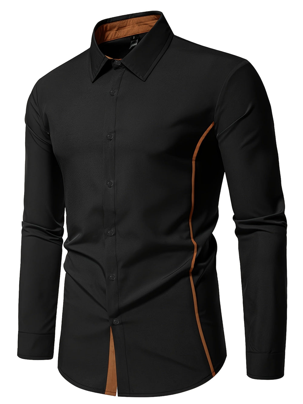 Men's Classic Cotton Slim Fit Shirt with Contrast Trim
