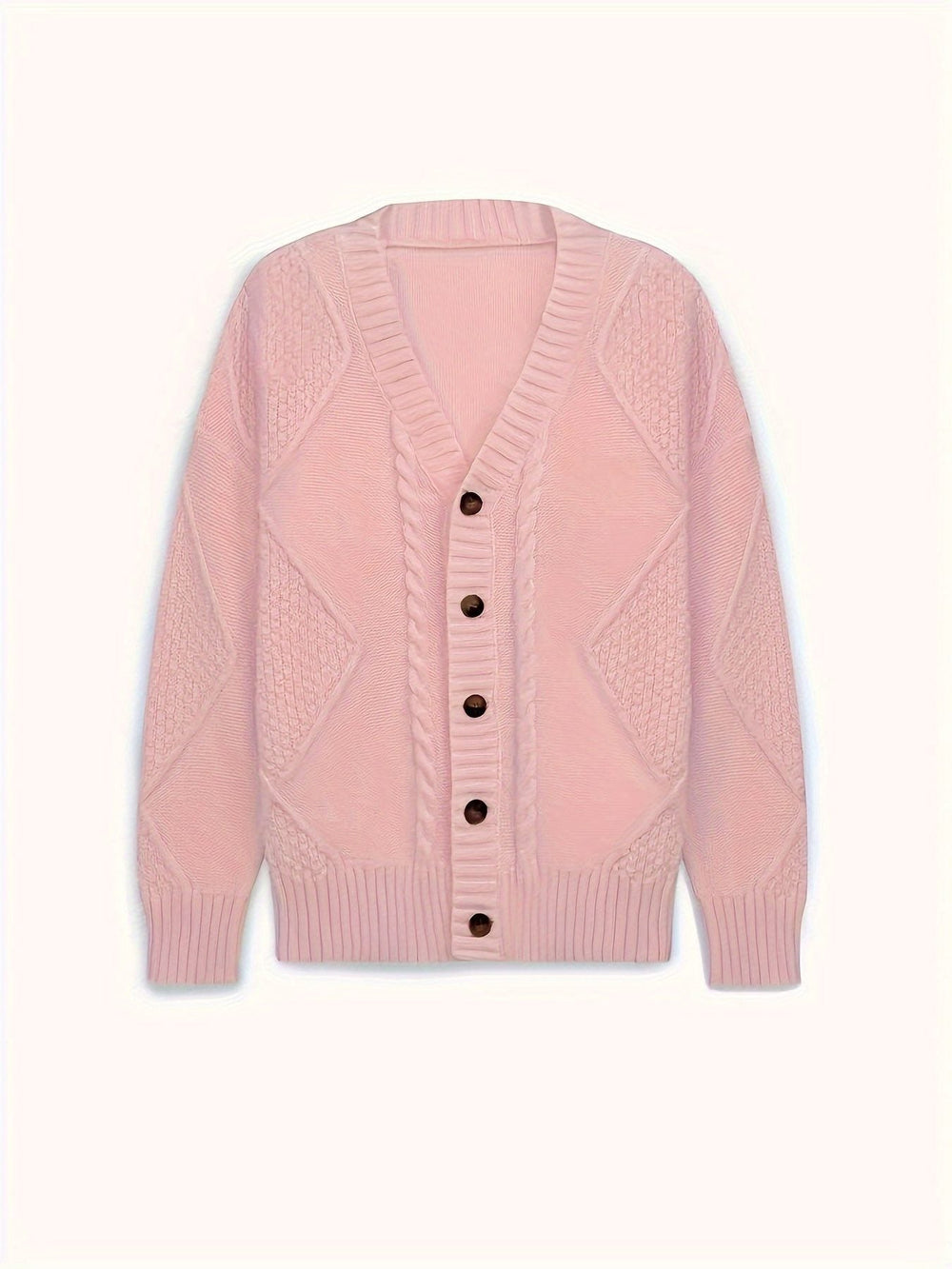Women's Classic Cable Knit Button-Front Cardigan