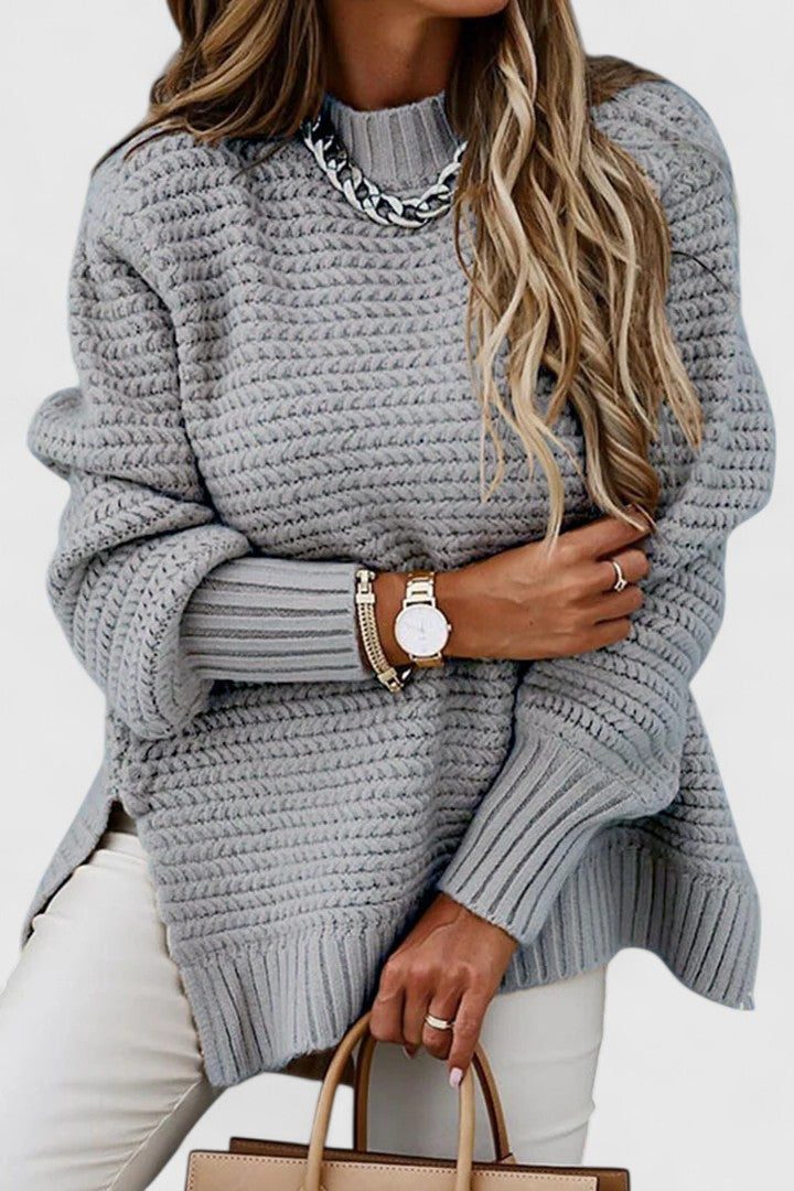 Women's Casual Ribbed Knit Sweater Set
