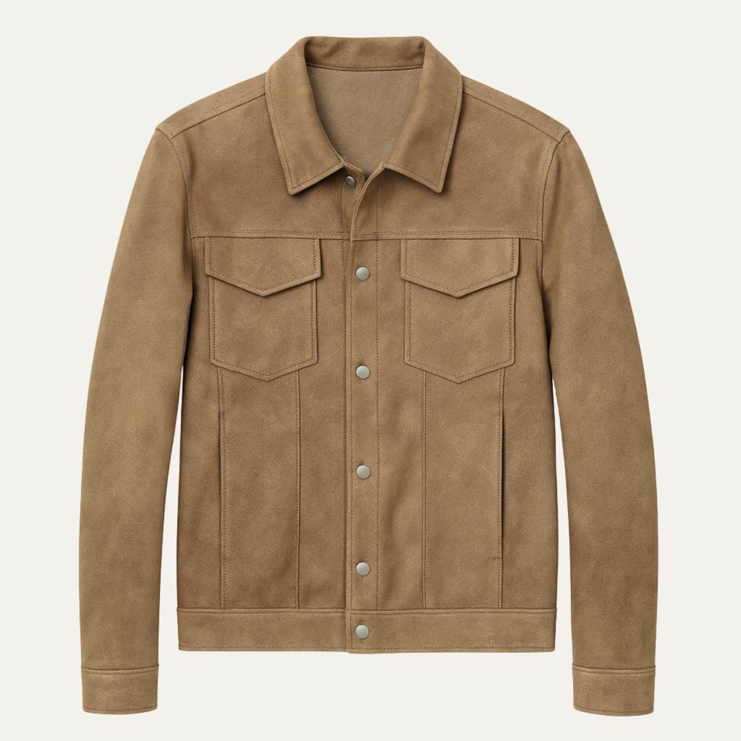 Men's Casual Suede Effect Business Jacket