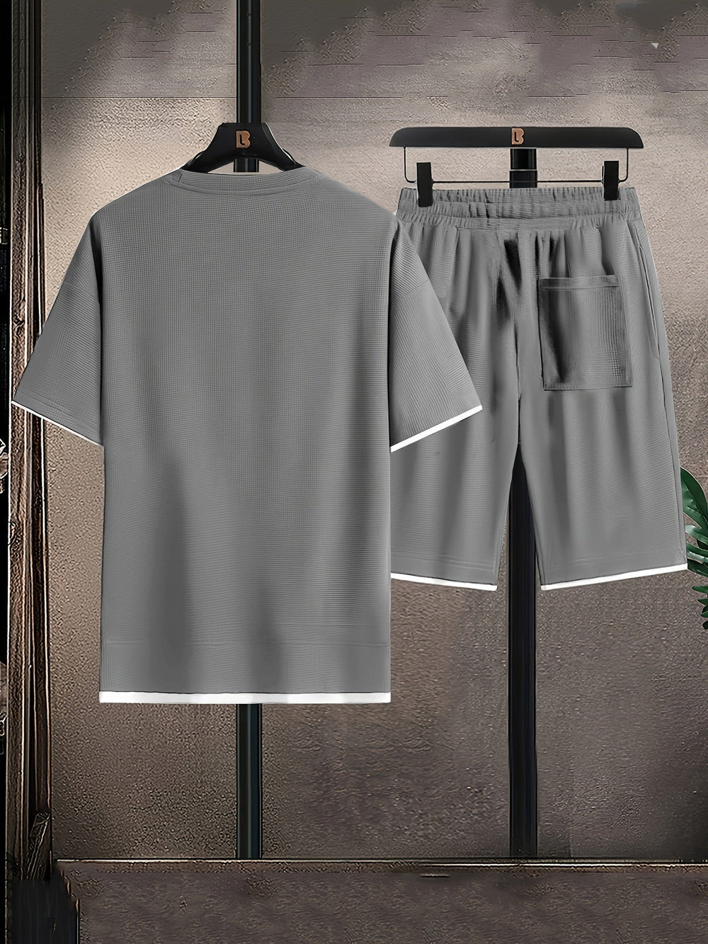 Men's Casual Cotton Relaxed Two-Piece Lounge Set