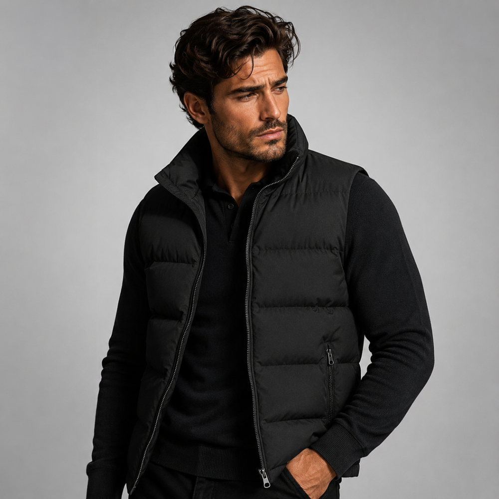 Men's Casual Padded Nylon Puffer Vest
