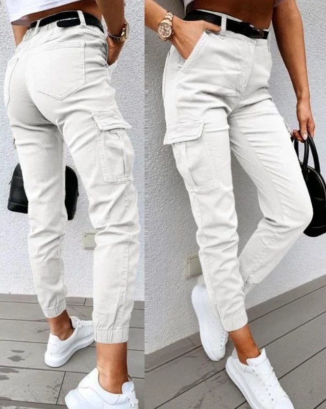 Women's Casual Relaxed Fit Cargo Pants