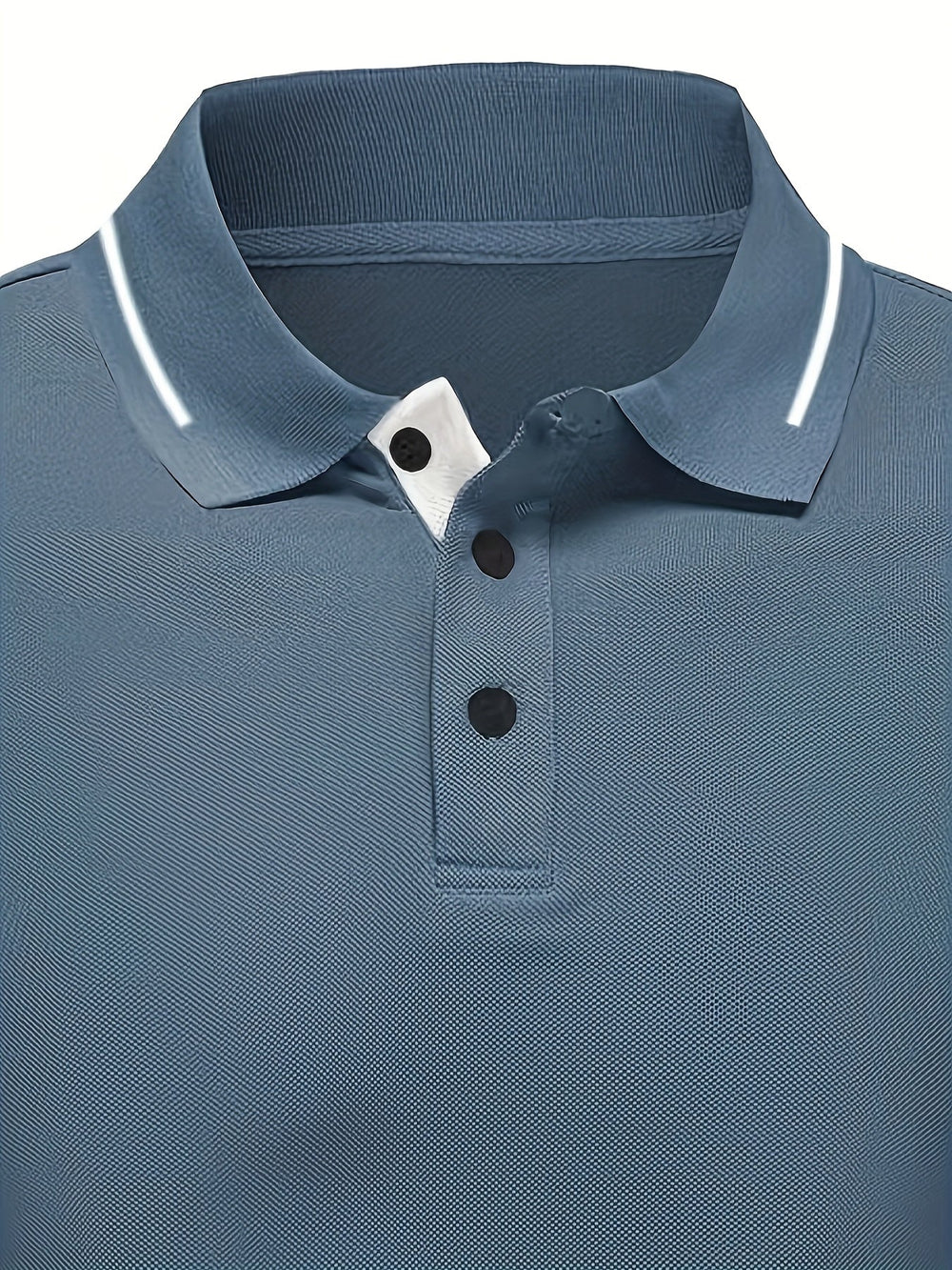 Men's Classic Cotton Long-Sleeve Polo Shirt