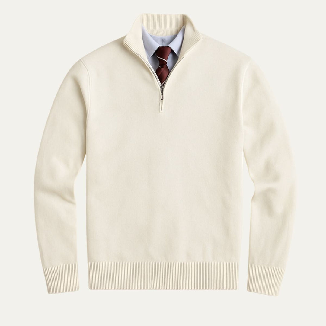 Men's Casual Quarter Zip Knit Sweater