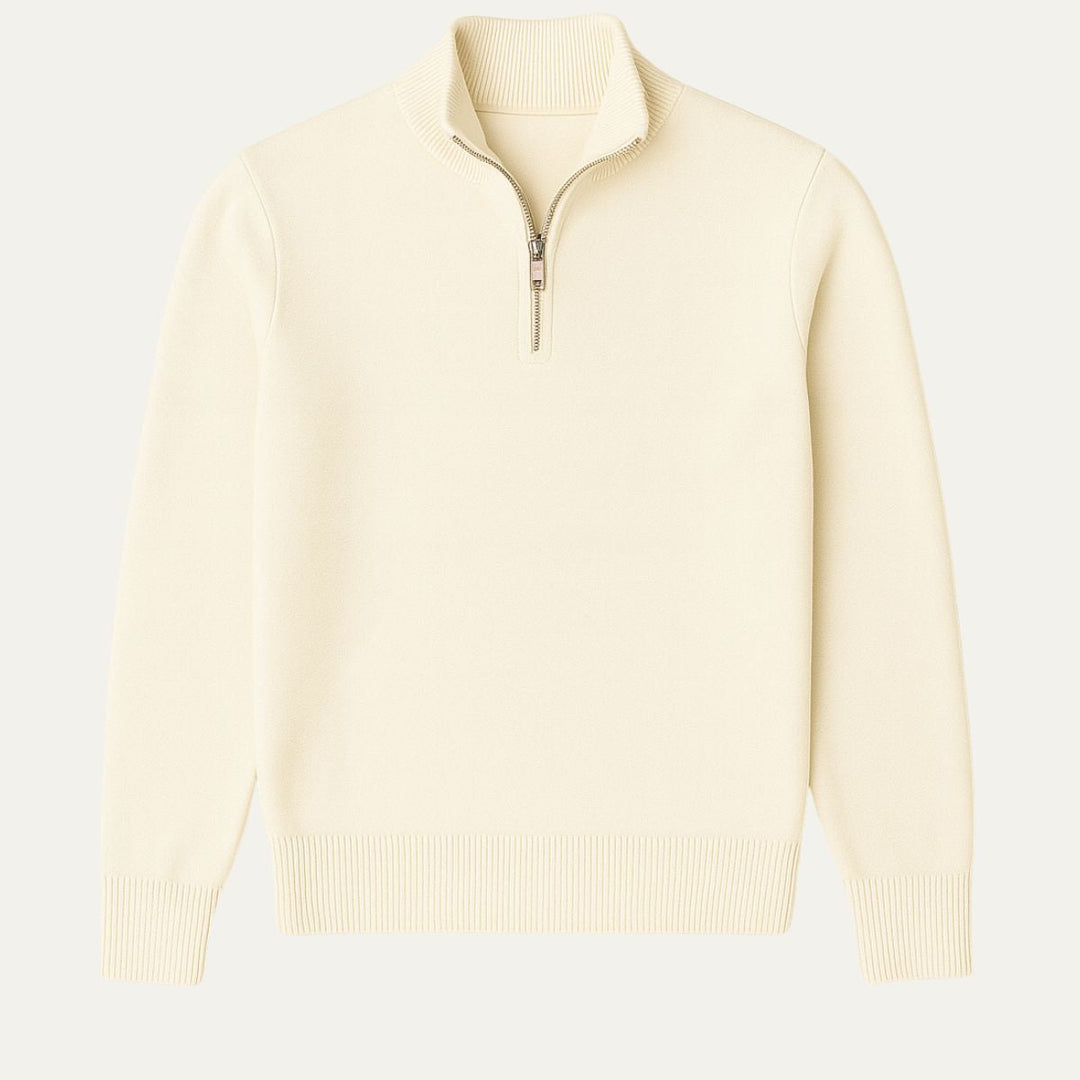 Men's Casual Cotton Blend Quarter Zip Sweater