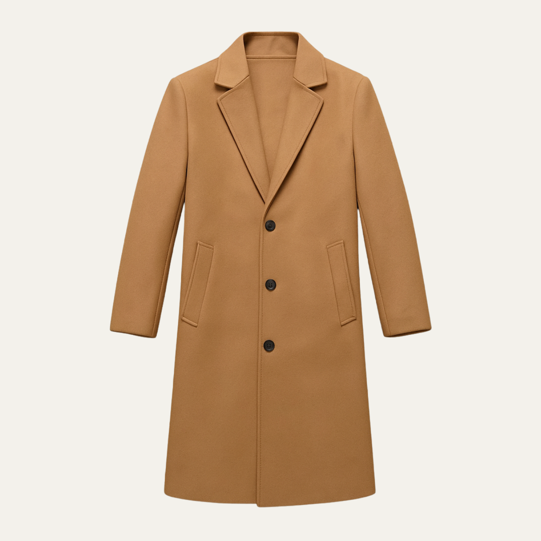 Men's Tailored Wool Formal Overcoat