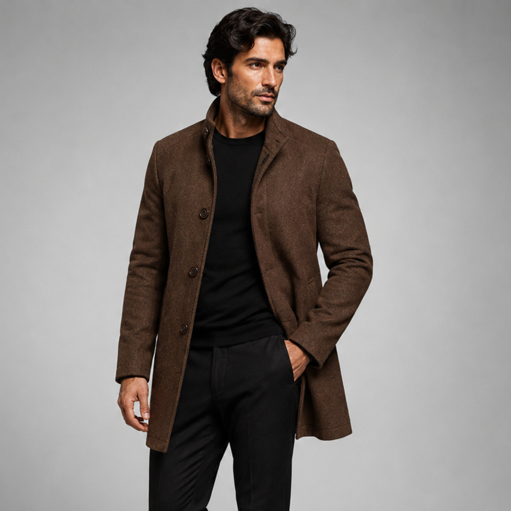 Men's Classic Wool Business Overcoat