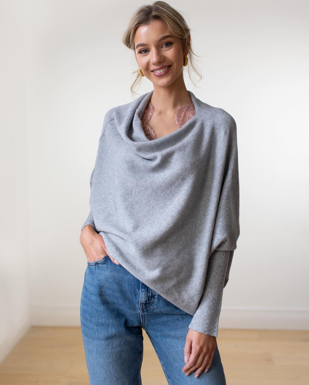 Women's Elegant Asymmetric Cashmere Blend Jumper