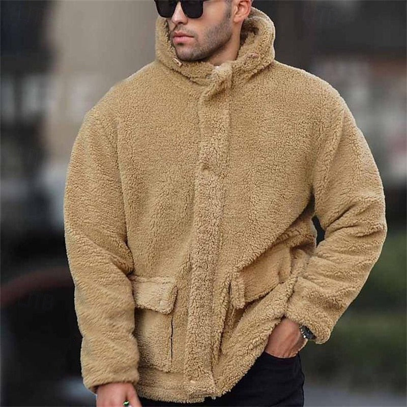 Men's Cozy Hooded Fleece Jacket