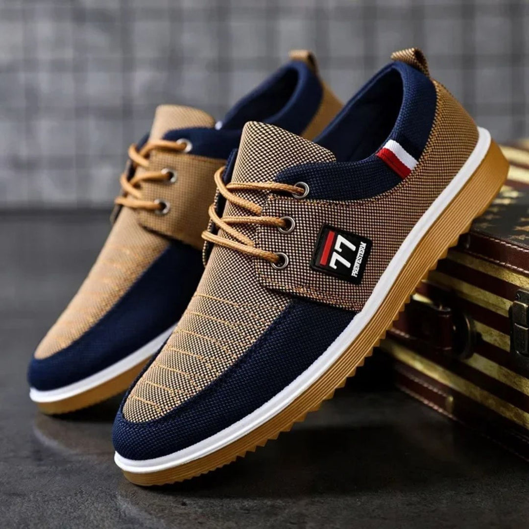 Men's Casual Canvas Lace-Up Orthopedic Shoes