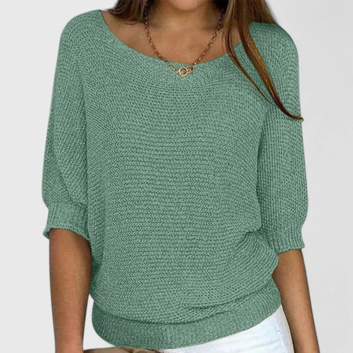 Women's Casual Knit Batwing Sleeve Sweater