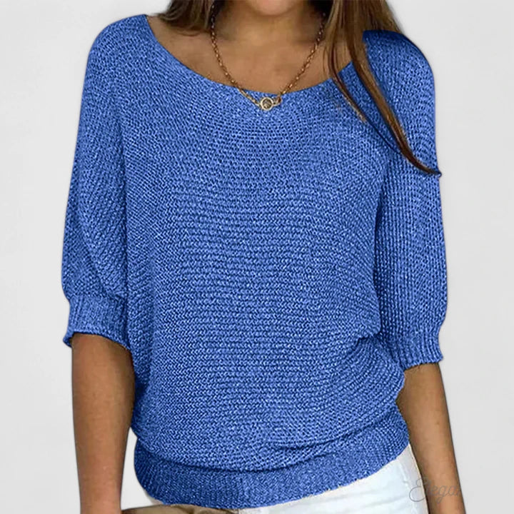 Women's Casual Knit Batwing Sleeve Sweater
