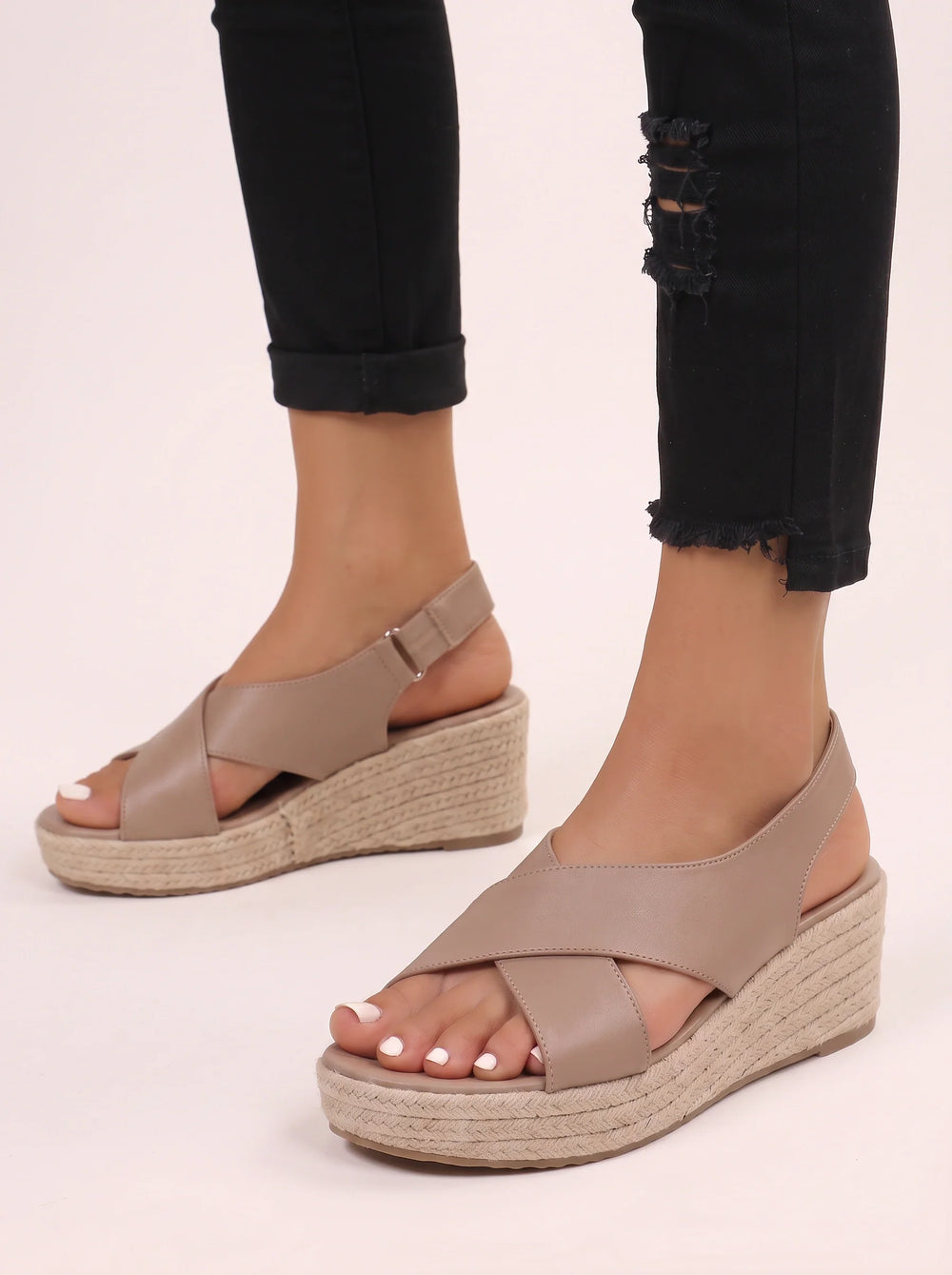 Women's Casual Canvas Platform Espadrille Wedge Sandals
