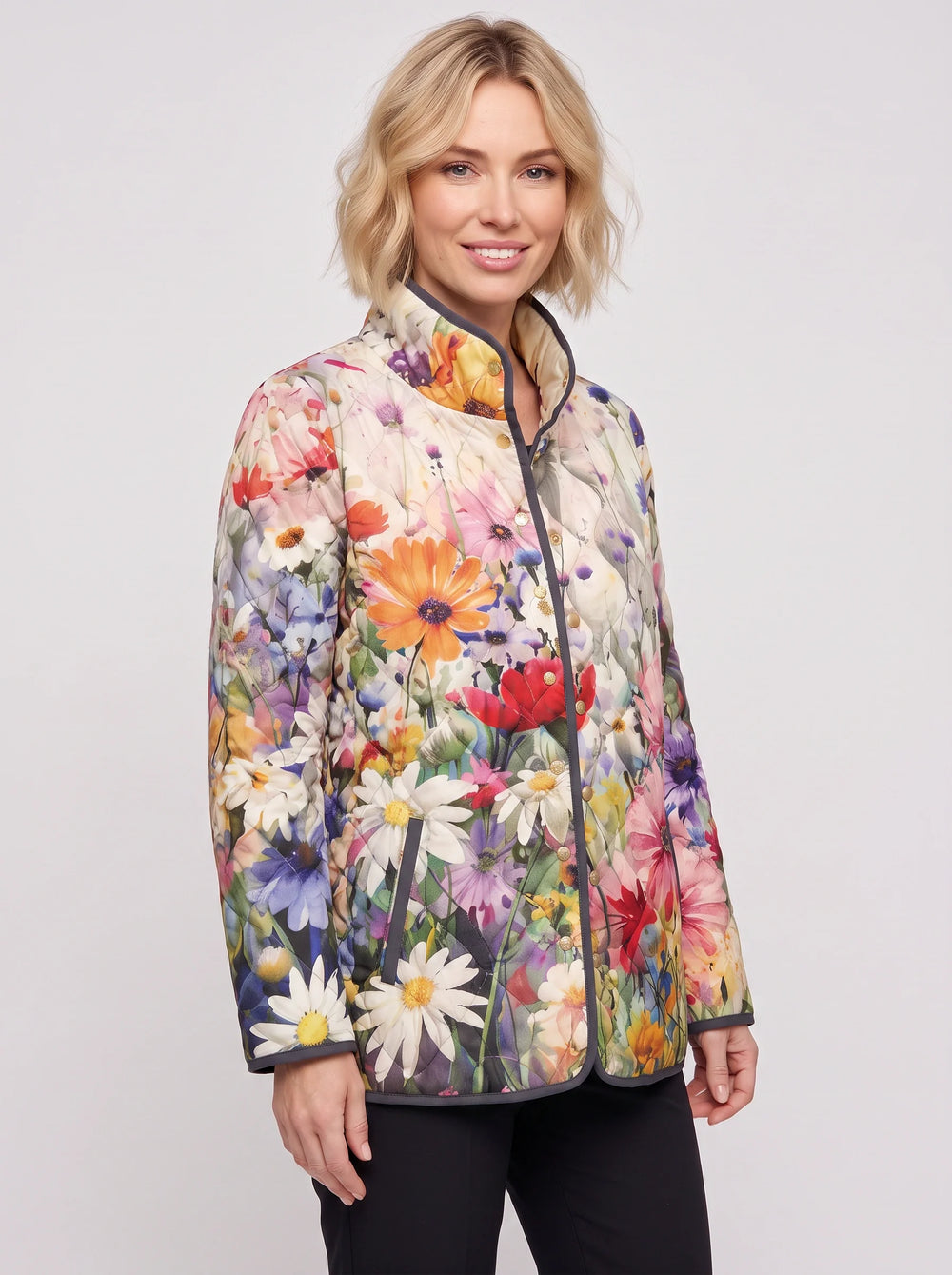 Women's Vintage Quilted Lightweight Reversible Bomber Jacket