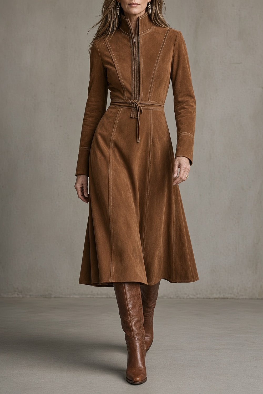 Women's Vintage Retro Cotton Midi Dress