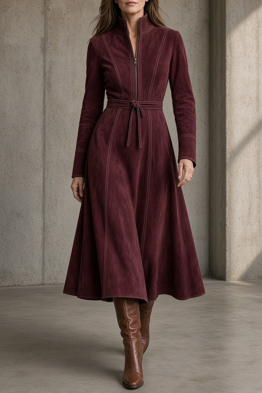 Women's Vintage Retro Cotton Midi Dress