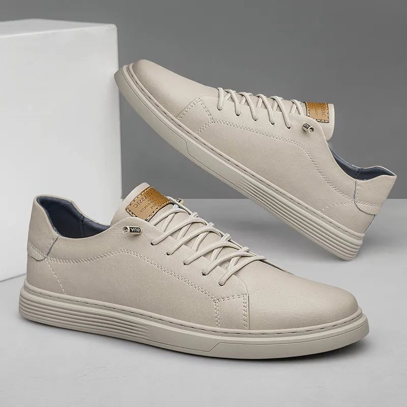 Women's Stylish Leather Lace-Up Oxford Sneakers