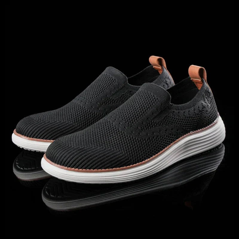 Men's Casual Breathable Knit Slip-On Sneakers