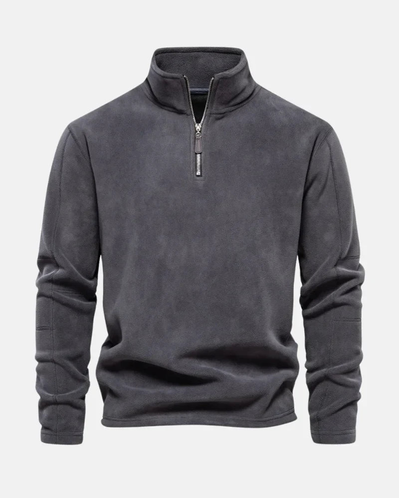 Men's Casual Brushed Cotton Half Zip Sweatshirt