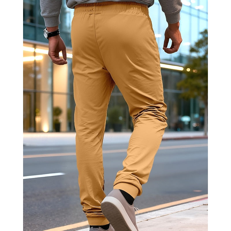 Men's Casual Cotton Blend Tapered Joggers