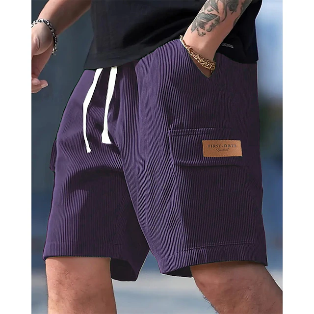 Men's Casual Cotton Relaxed Cargo Shorts