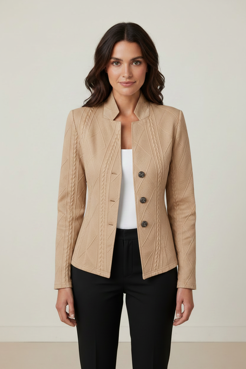Women's Tailored Textured Wool Blend Blazer