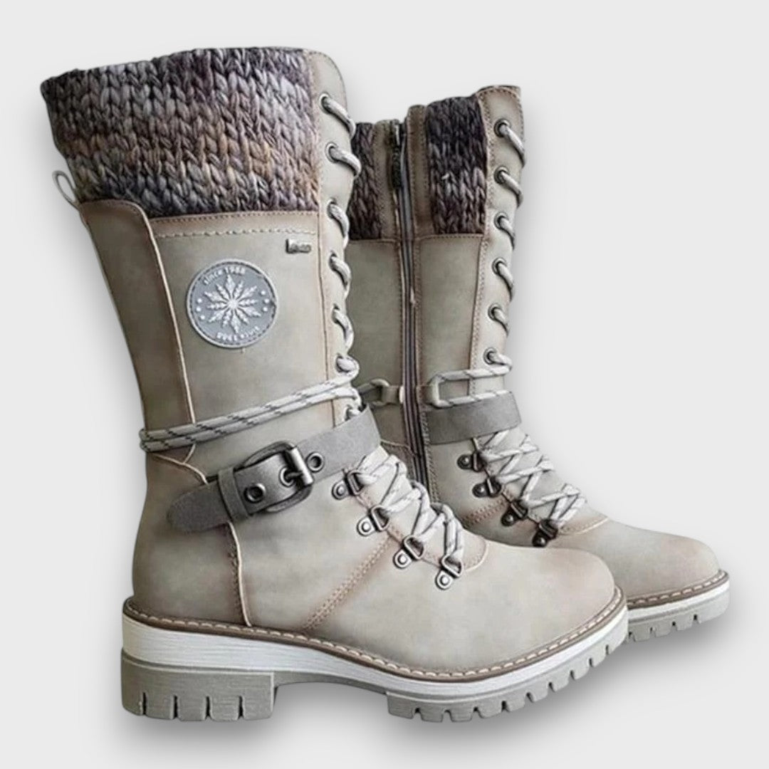 Women's Classic Leather Lace-Up Winter Boots