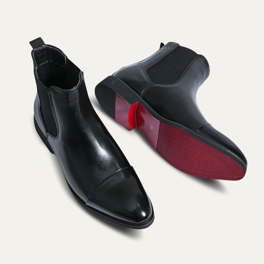 Men's Classic Leather Chelsea Boots with Smart Casual Design