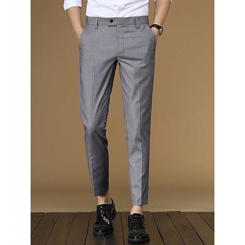 Men's Classic Tailored Tapered Dress Pants