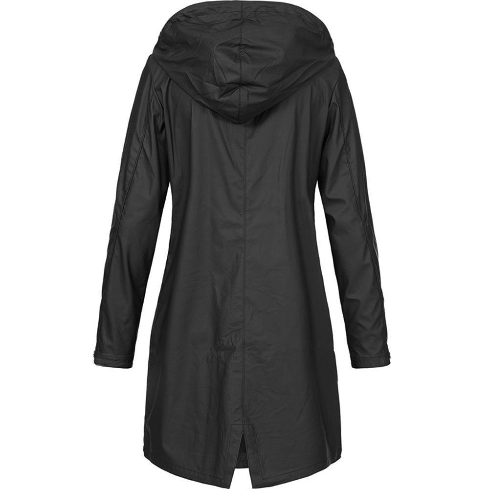Women's Lightweight Hooded A-Line Rain Jacket
