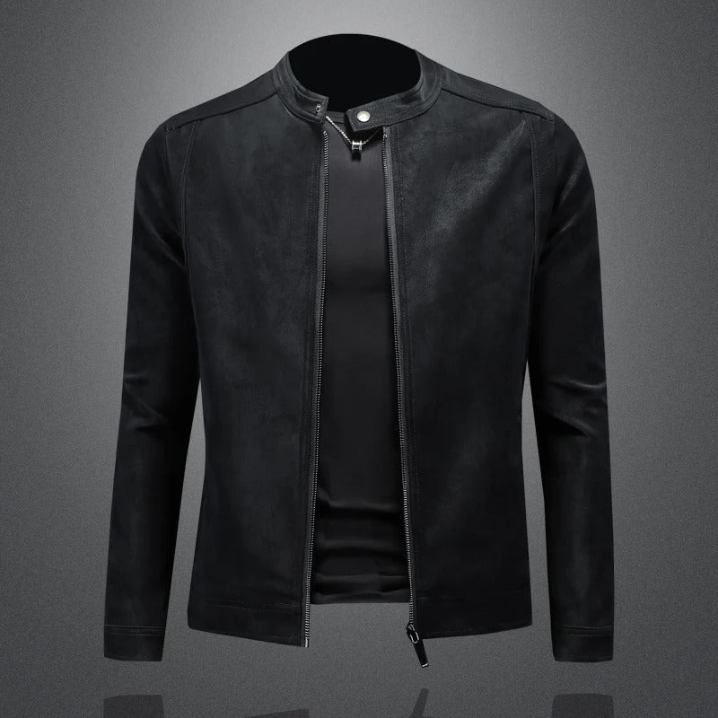 Men's Slim Fit Leather Biker Jacket