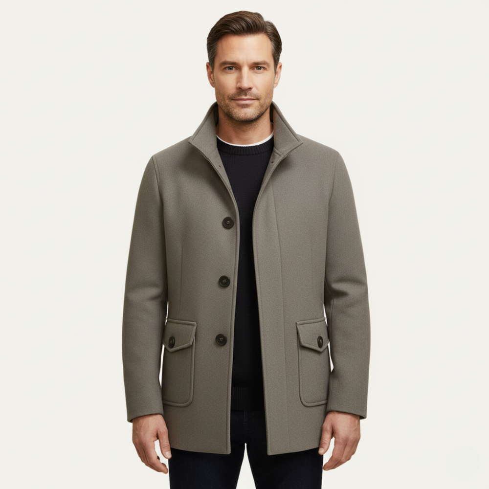Men's Tailored Wool Blend Overcoat