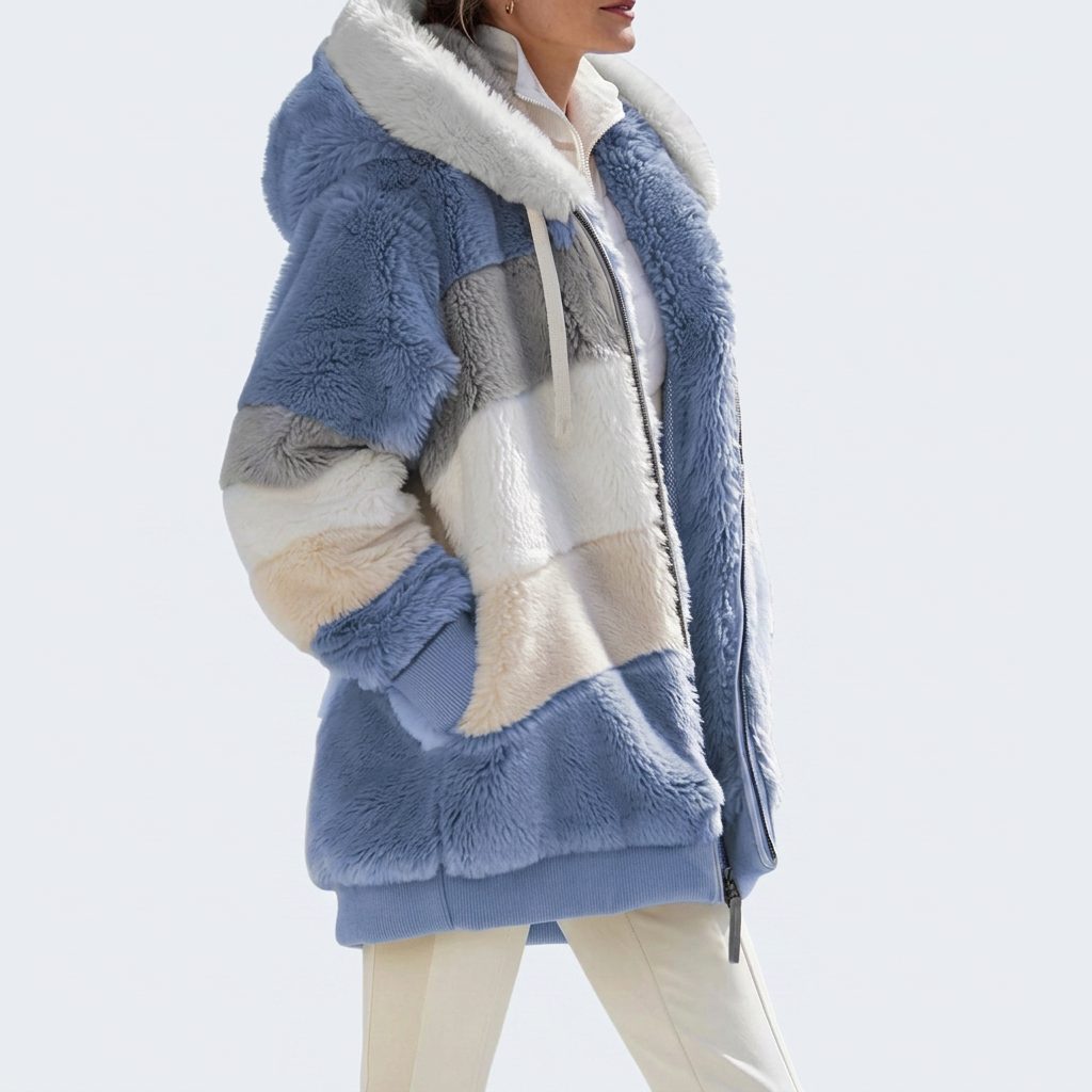 Women's Stylish Faux Fur Collar Winter Puffer Jacket