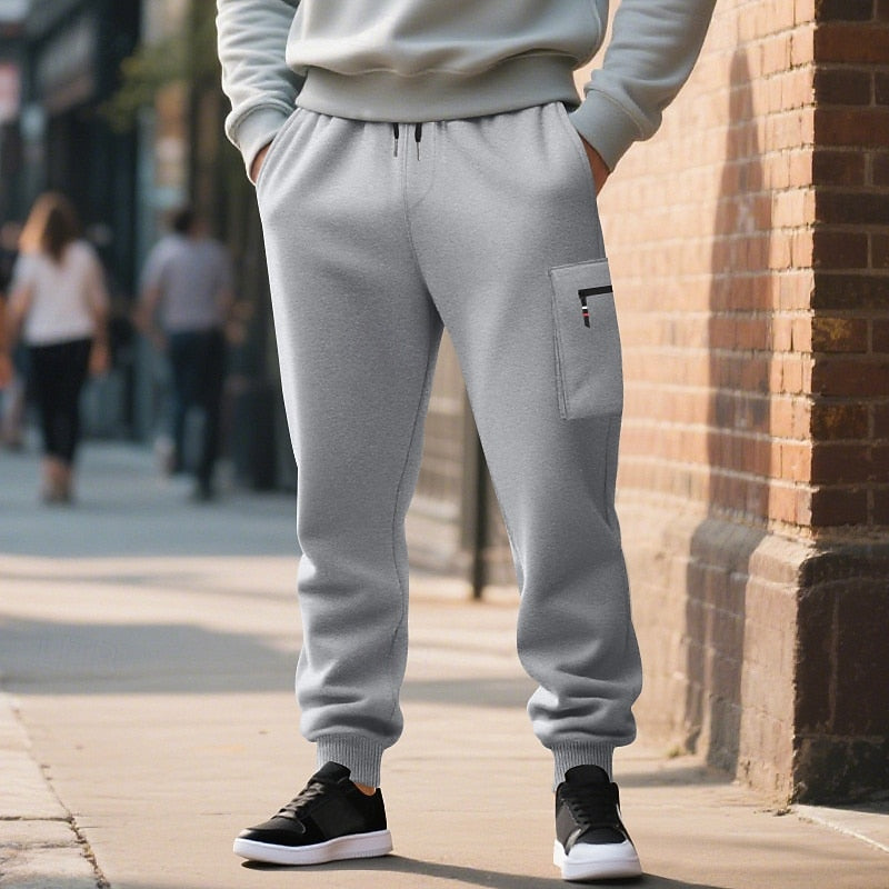 Men's Casual Cotton Blend Relaxed Joggers