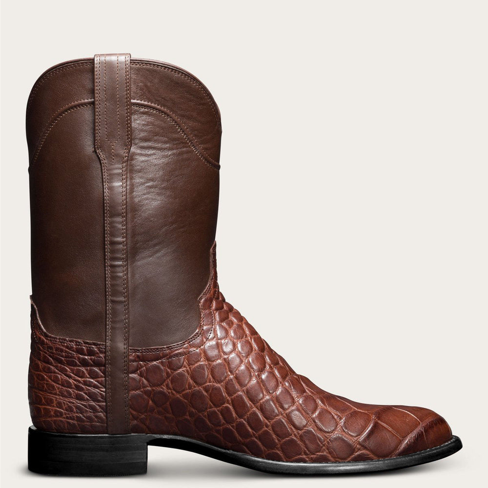 Men's Classic Croc-Embossed Leather Western Boots
