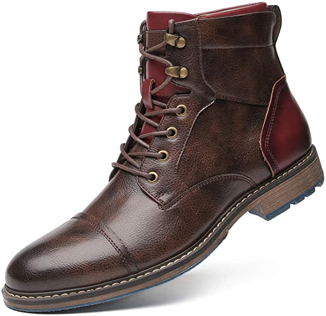 Men's Classic Leather Lace-Up Ankle Boots