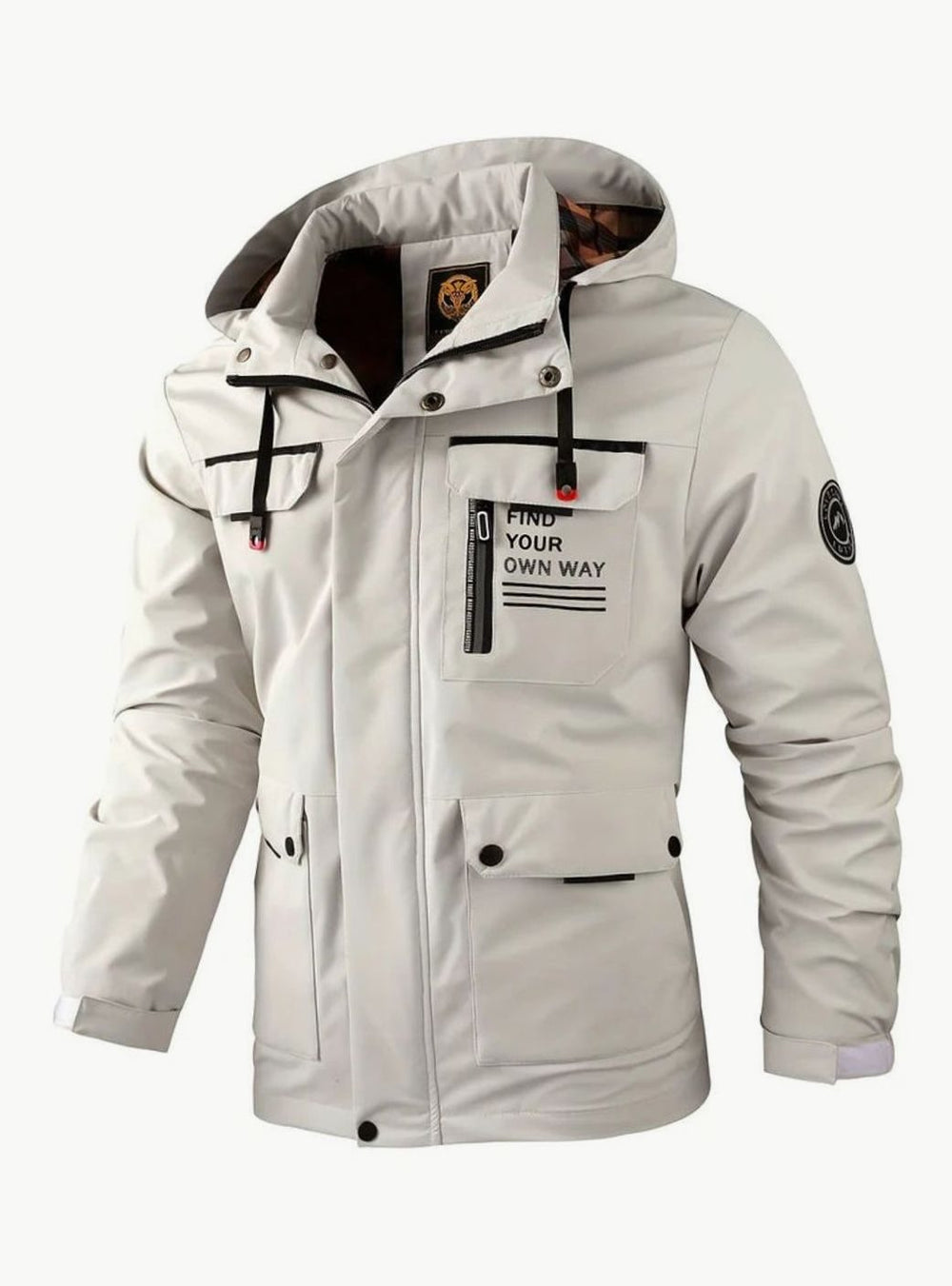 Men's Waterproof Insulated Hooded Winter Jacket