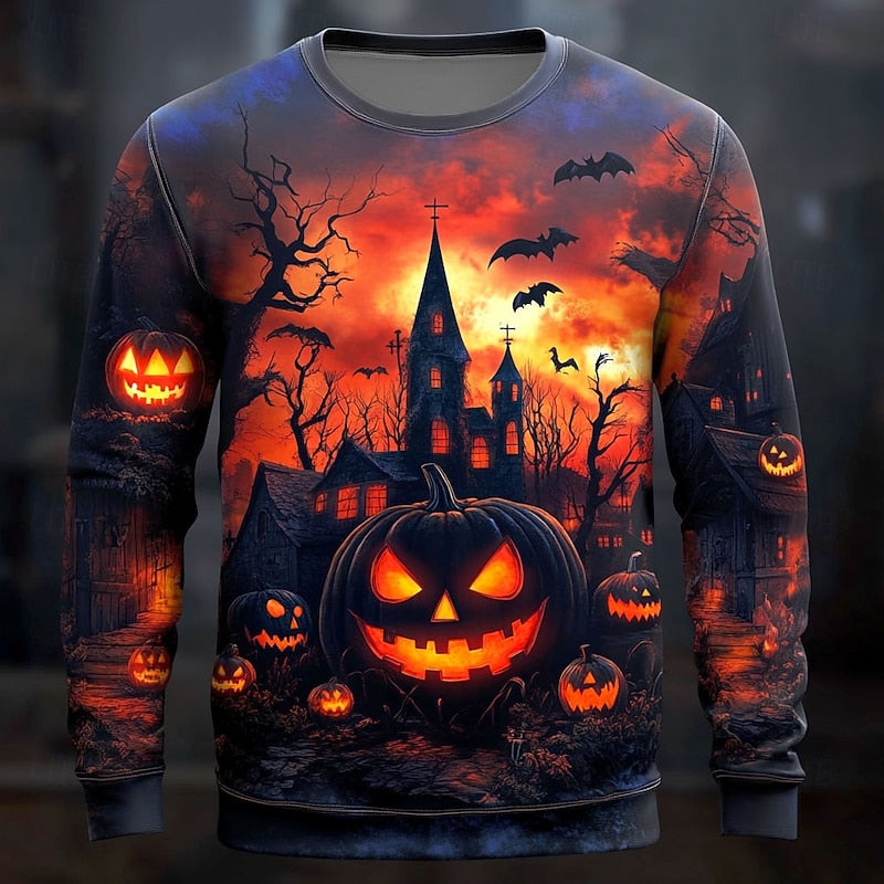 Unisex Casual Graphic Cotton Crew Neck Sweatshirt