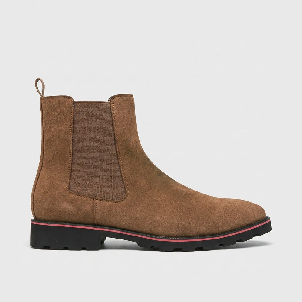 Men's Classic Suede Elastic Side Chelsea Boots