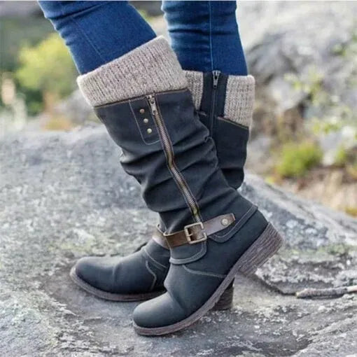 Women's Casual Knit Cuff Winter Boots