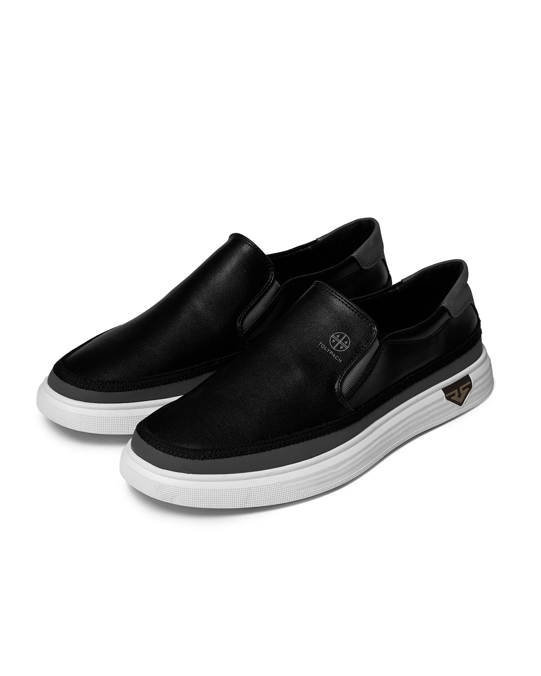 Men's Casual Low-Top Slip-On Shoes with Contrast Sole