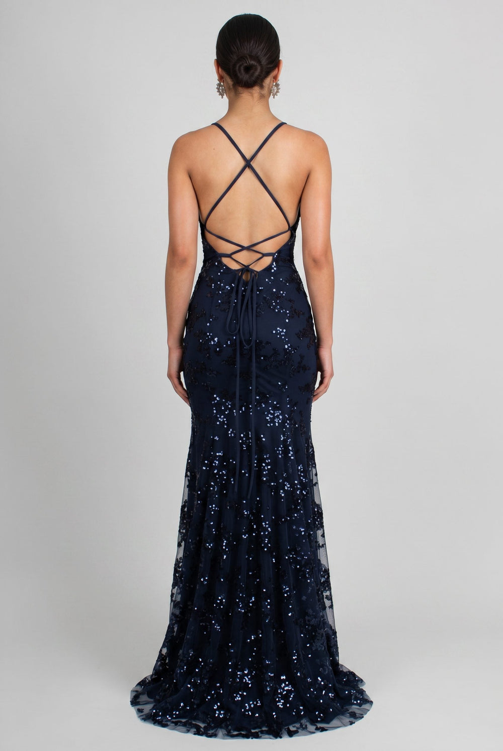 Women's Elegant Sequin Spaghetti Strap Maxi Dress