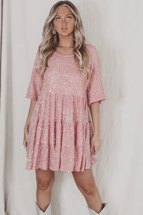Women's Elegant Sequin Mini Dress
