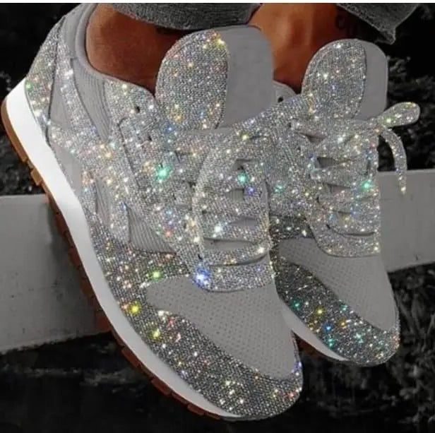Women's Stylish Sequin Platform Sneakers