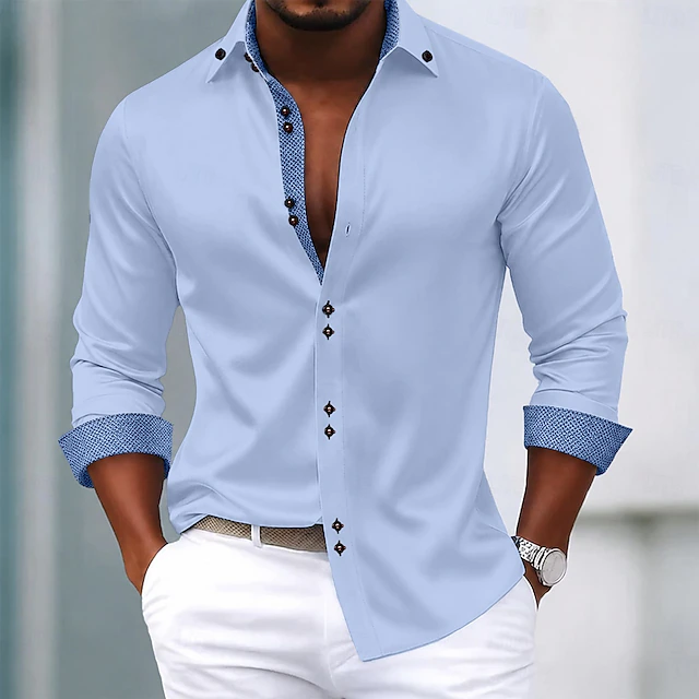 Men's Classic Cotton Color-Accent Shirt